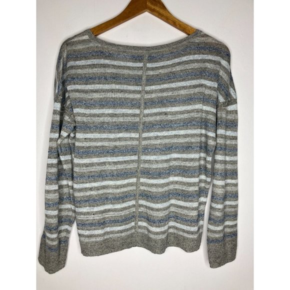 Rag & Bone Women's Small Gray Striped Linen Top - Picture 8 of 9